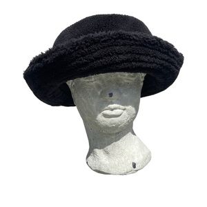 Black Fuzzy Bucket Hat